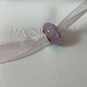 NWOT Pandora  925 Rose Looking Glass Murano Charm
